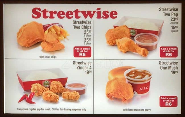 Kfc Menu Prices South Africa