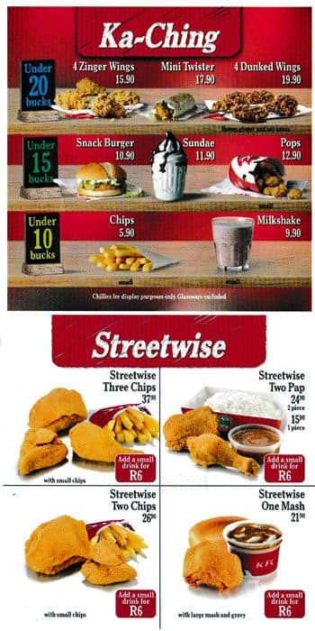 KFC Menu, Menu for KFC, Plumstead, Cape Town - Zomato South Africa