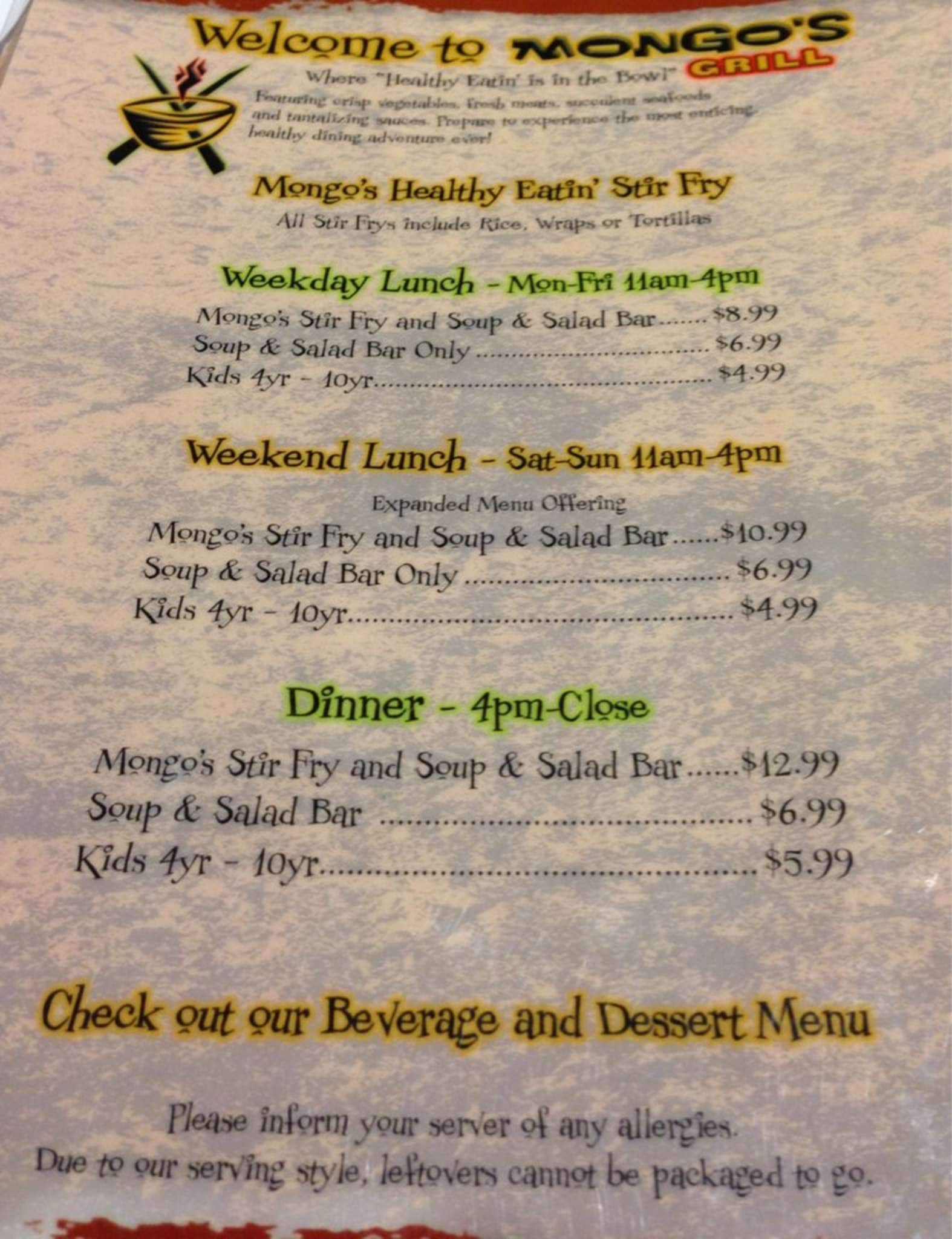 Mongo's Grill Menu, Menu for Mongo's Grill, Meridian, Boise Zomato