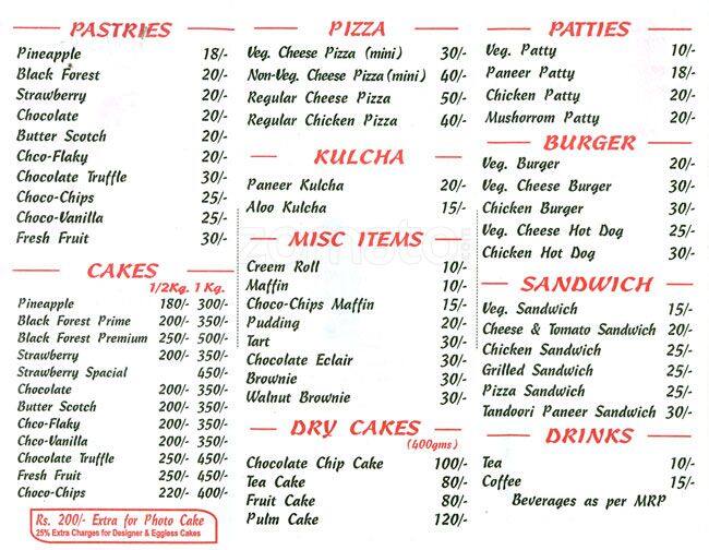 Cakes & Bakes Menu, Menu for Cakes & Bakes, Yusuf Sarai, New Delhi Zomato