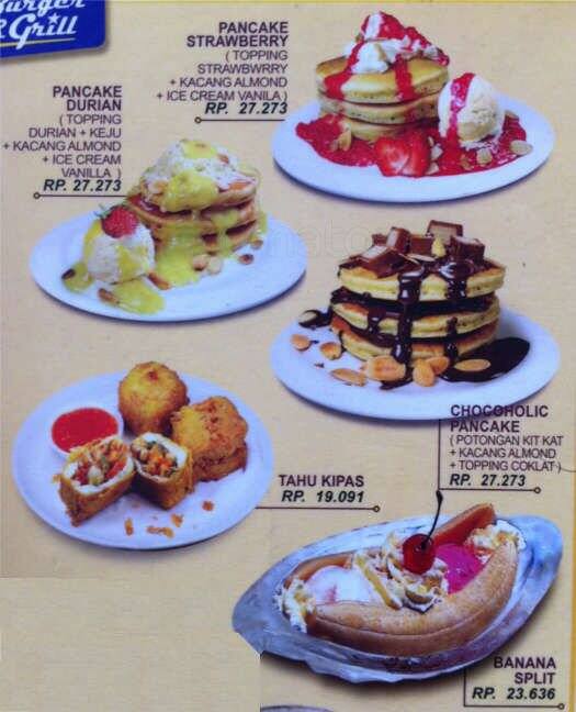 Burger & Grill, Beji Menu