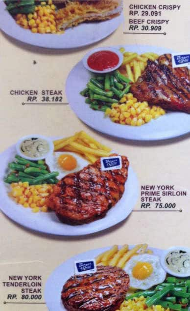 Burger & Grill, Beji Menu