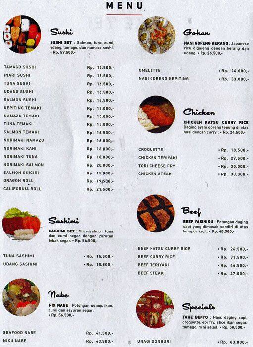 Take Tei, Pamulang Menu