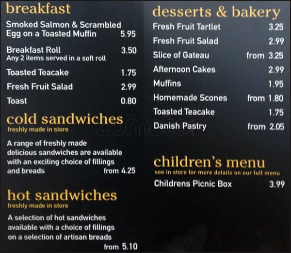 Cafe Zest Menu, Menu for Cafe Zest, New Town, Edinburgh Zomato UK